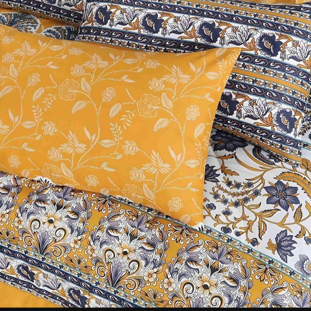 6 Pcs Cotton Salonica Printed Razai Set