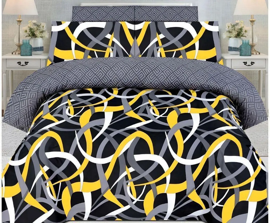 Luxurious 6 Pcs Cotton Salonica Printed Double Bed Razai Set