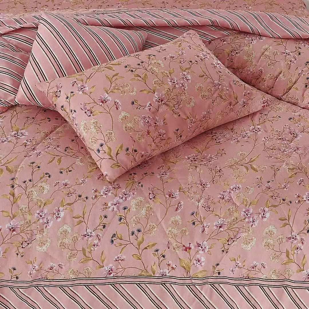 Exclusive 6 Pcs Cotton Salonica Printed Double Razai Set