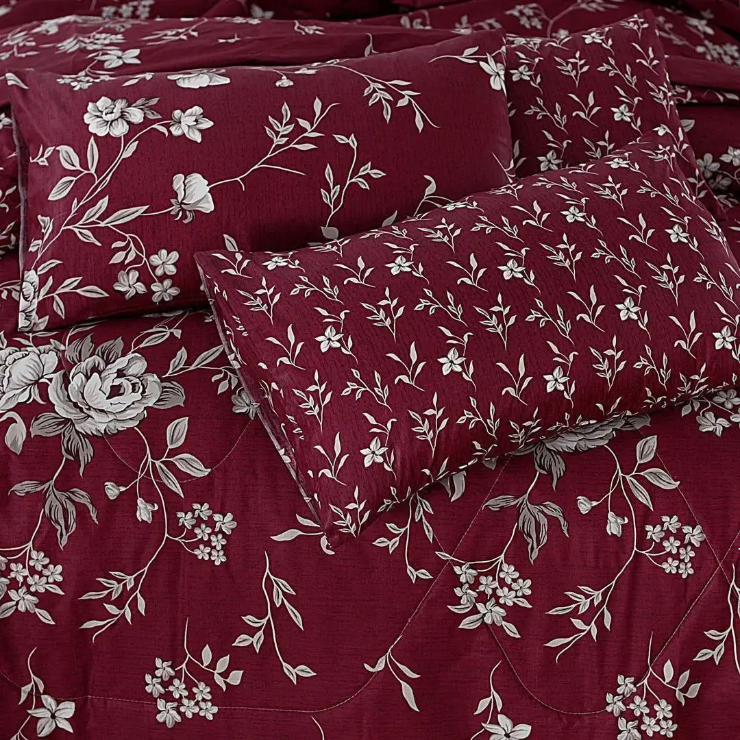 Exclusive 6 Pcs Cotton Salonica Printed Double Razai Set