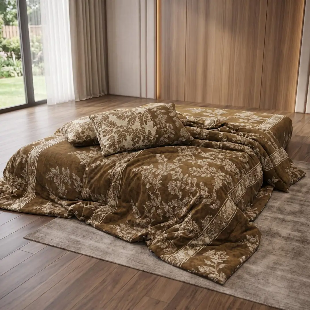 Exclusive 6 Pcs Cotton Salonica Printed Double Razai Set