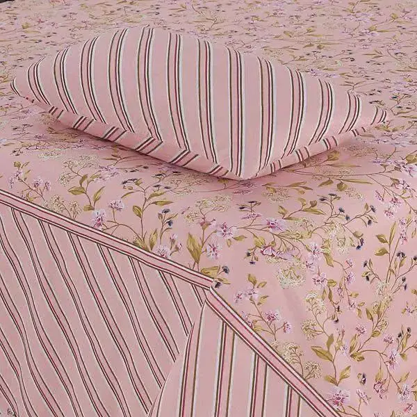 Exclusive 6 Pcs Cotton Salonica Printed Double Razai Set