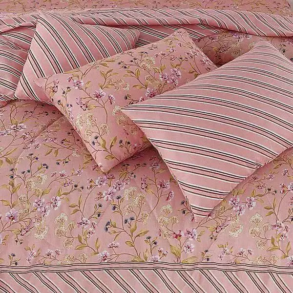 Exclusive 6 Pcs Cotton Salonica Printed Double Razai Set