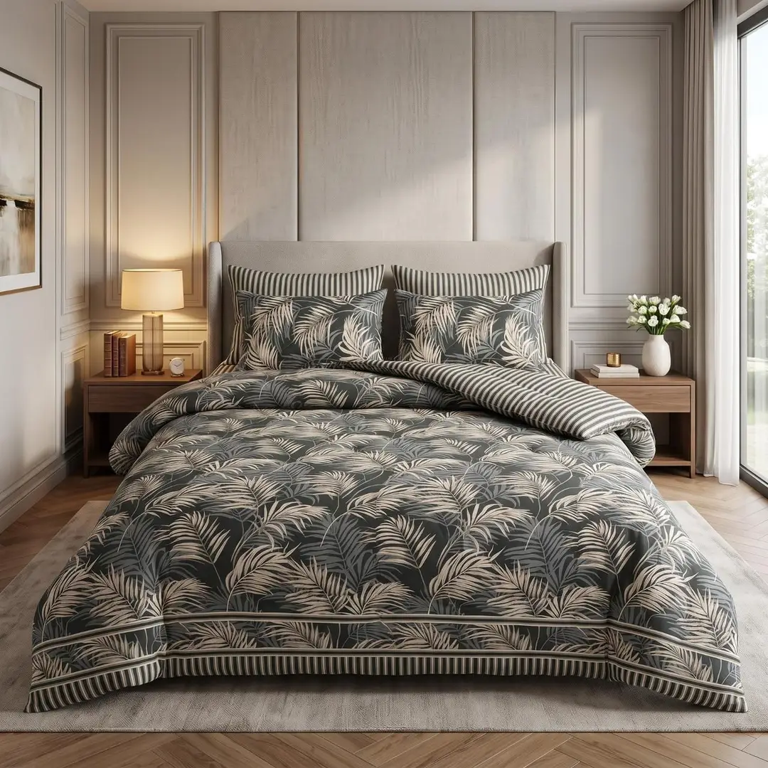 Exclusive 6 Pcs Cotton Salonica Printed Double Razai Set