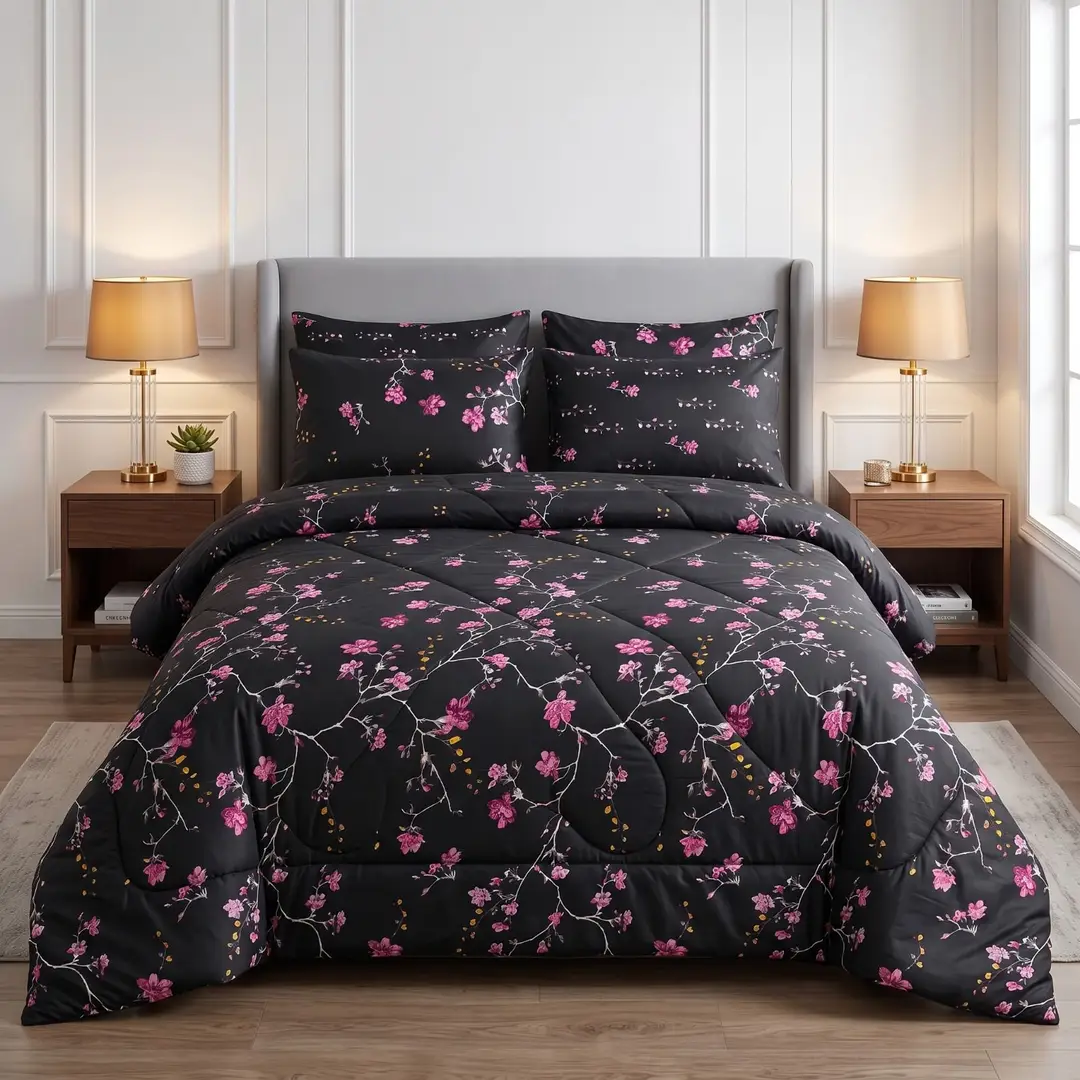 Exclusive 6 Pcs Cotton Salonica Printed Double Razai Set