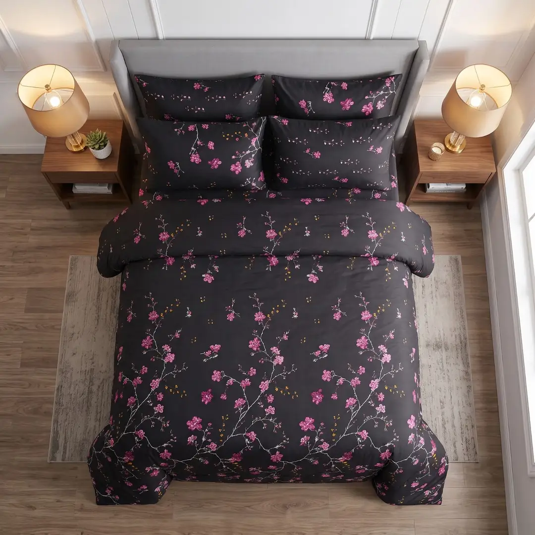 Exclusive 6 Pcs Cotton Salonica Printed Double Razai Set