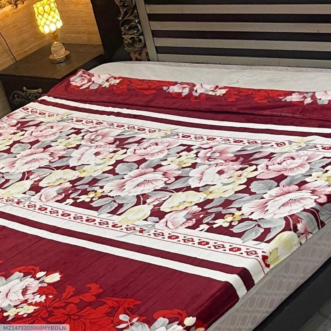 Fleece Printed Double Bed Blanket
