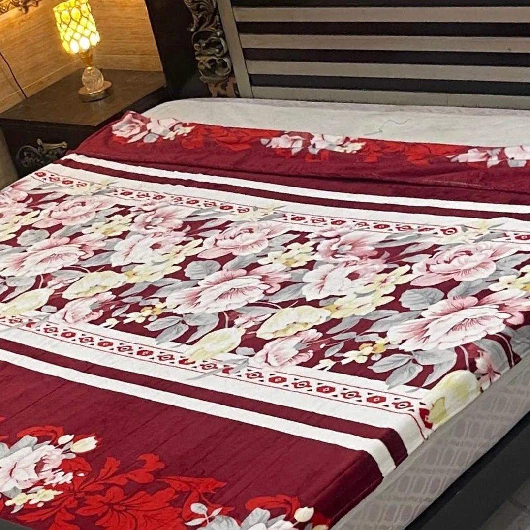 Fleece Printed Double Bed Blanket