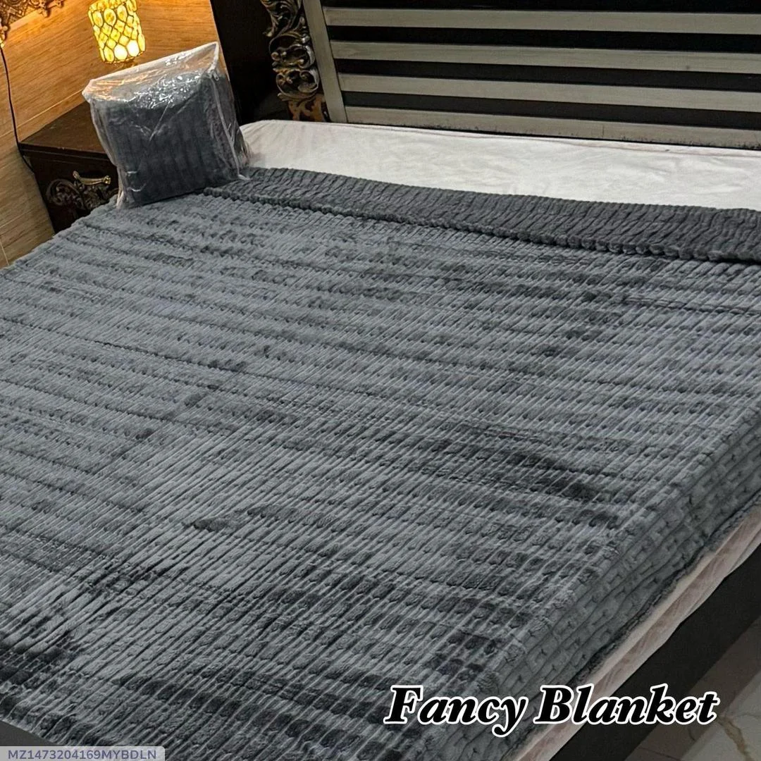 Cozy Fleece Embossed Double Bed Blanket