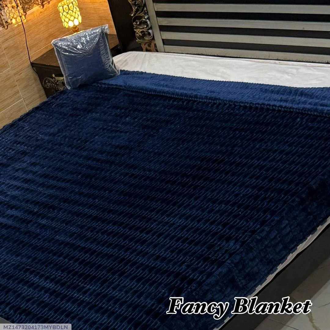 Cozy Fleece Embossed Double Bed Blanket
