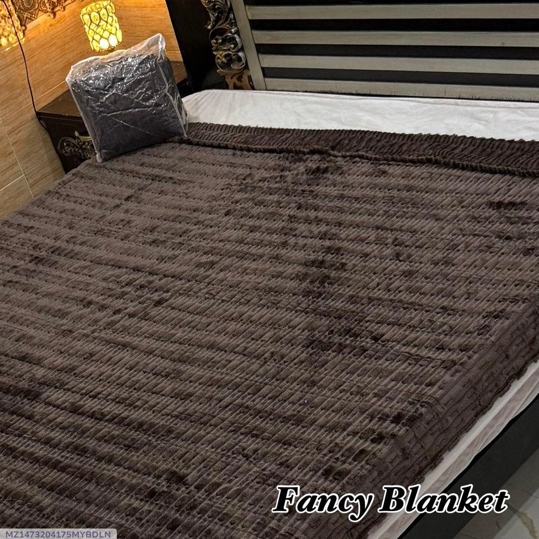Cozy Fleece Embossed Double Bed Blanket