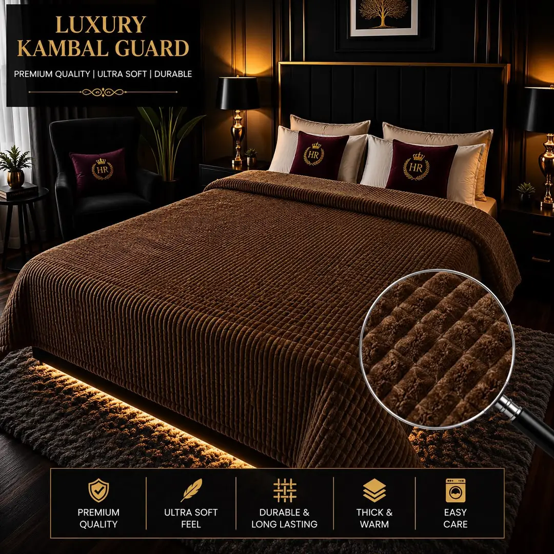 Elegant Plush Embossed Bubble Double Bed Blanket