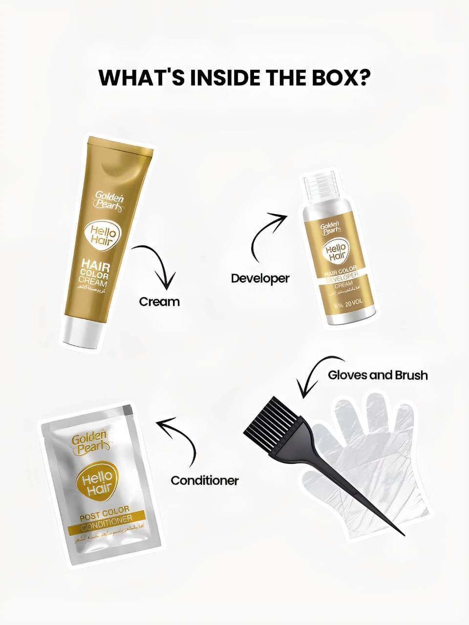 Ash Blond Hair Color Cream Kit with Keratin & Avocado Oil
