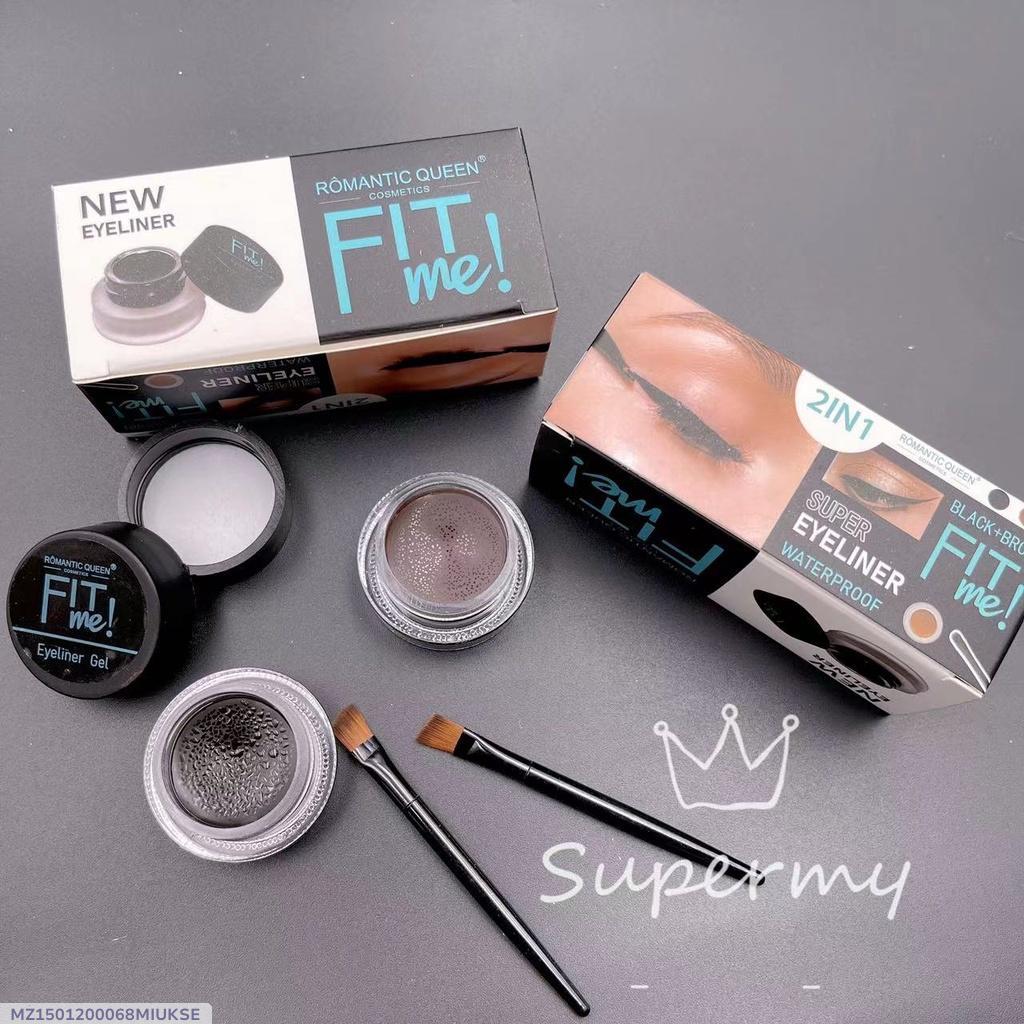 Waterproof Gel Eyeliner 2 in 1 Black Brown