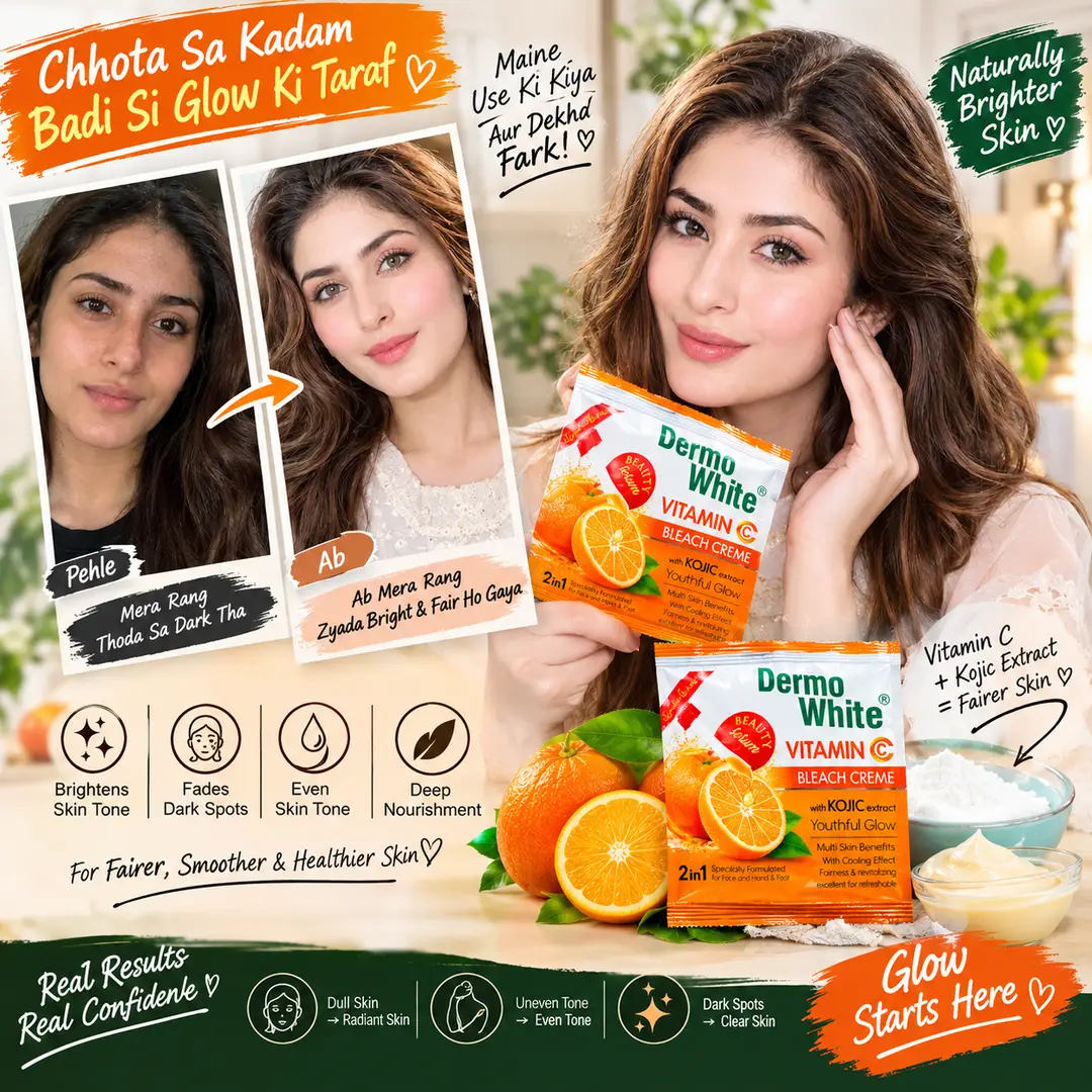 Dermot White Vitamin C Bleach Cream, With Beauty Serum
