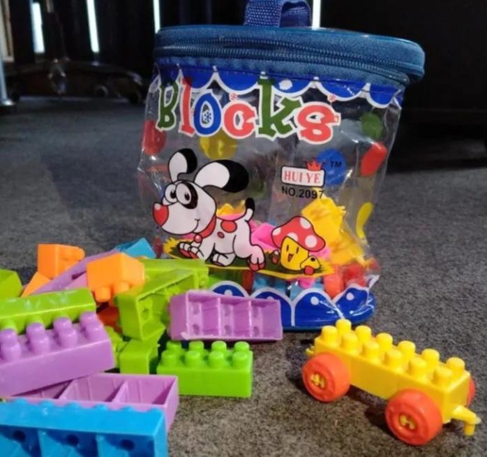 72-Piece Plastic Building Blocks for Kids