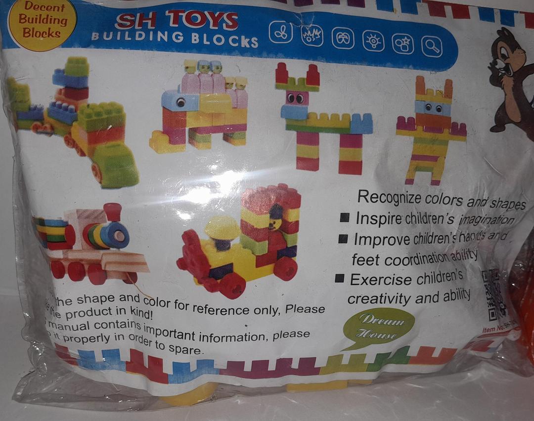 42-Pcs Multicolor Plastic Building Blocks Set for Kids