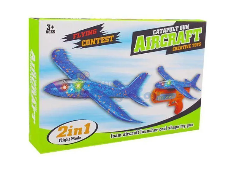 Flying Aircraft Toy Gun for Kids 3+ Multicolor