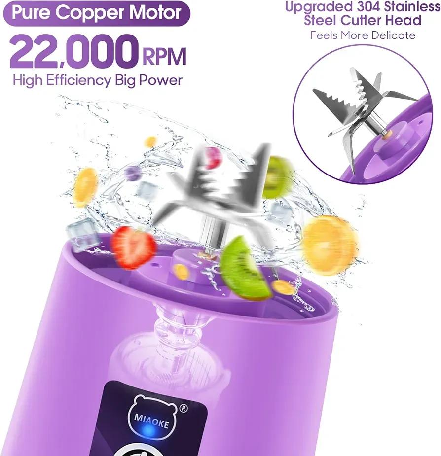Purple Electric Juicer Blender for Smoothies & Fruits