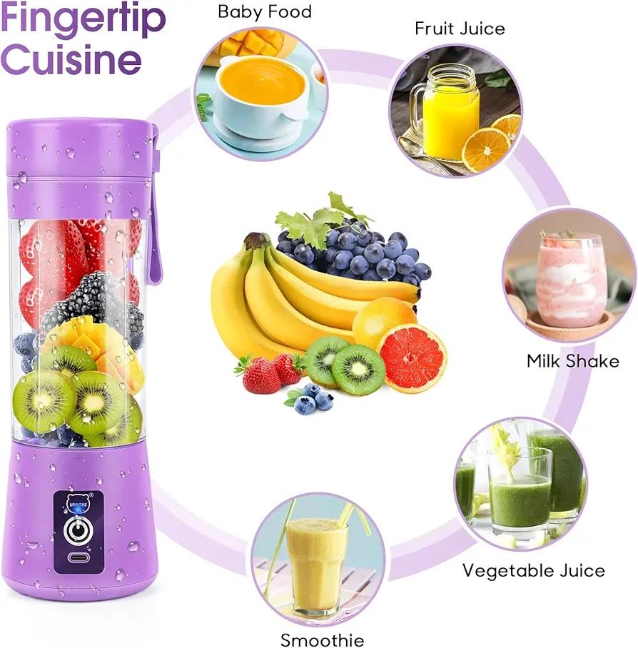 Purple Electric Juicer Blender for Smoothies & Fruits