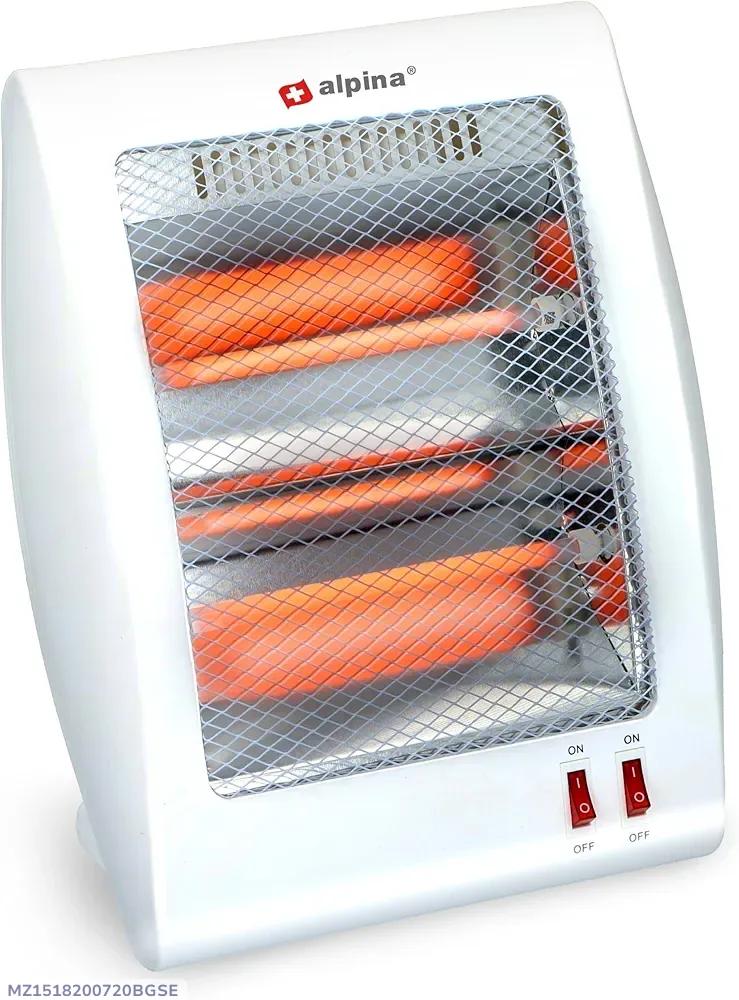 Electric Heater for Home Office White Stainless Steel