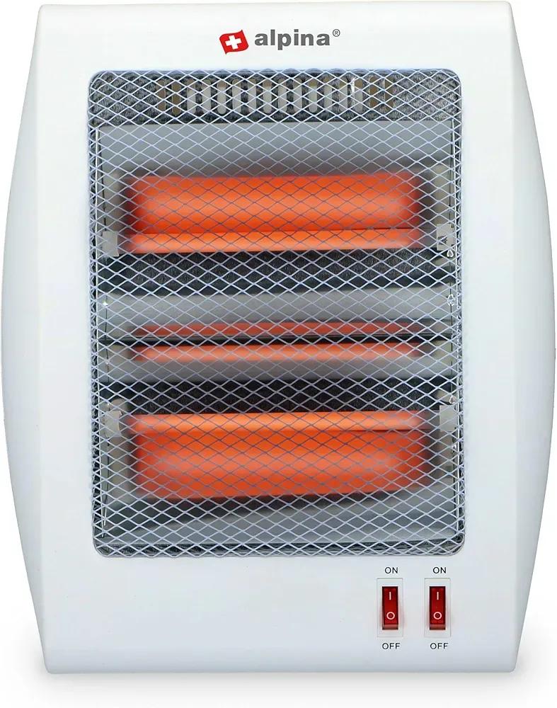 Electric Heater for Home Office White Stainless Steel