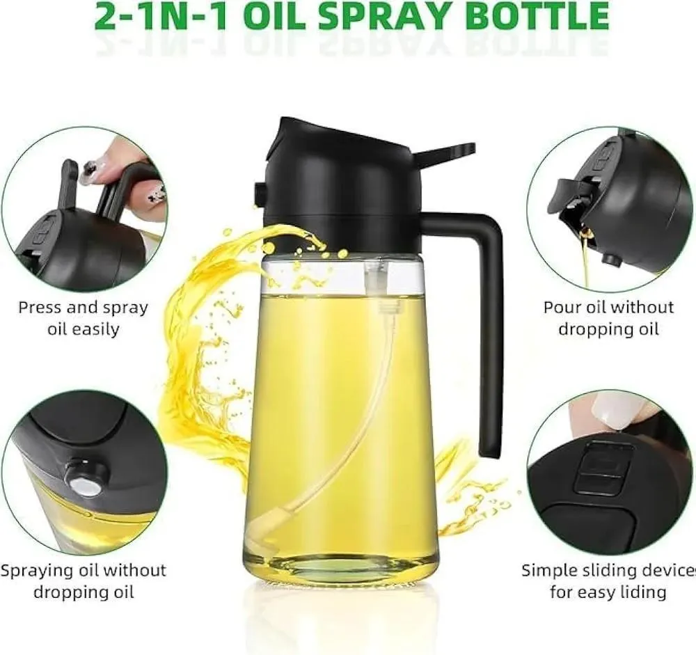 Premium Glass Oil Sprayer for Grilling & Salad