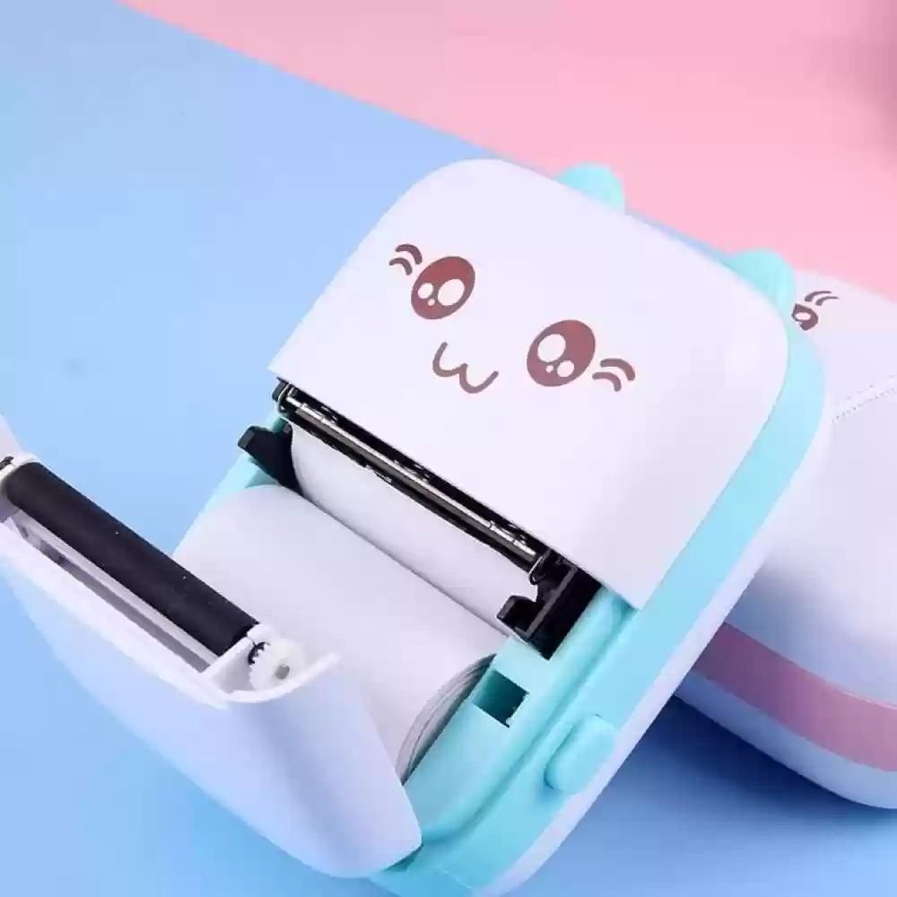 Portable Wireless Mini Printer with Cat Design