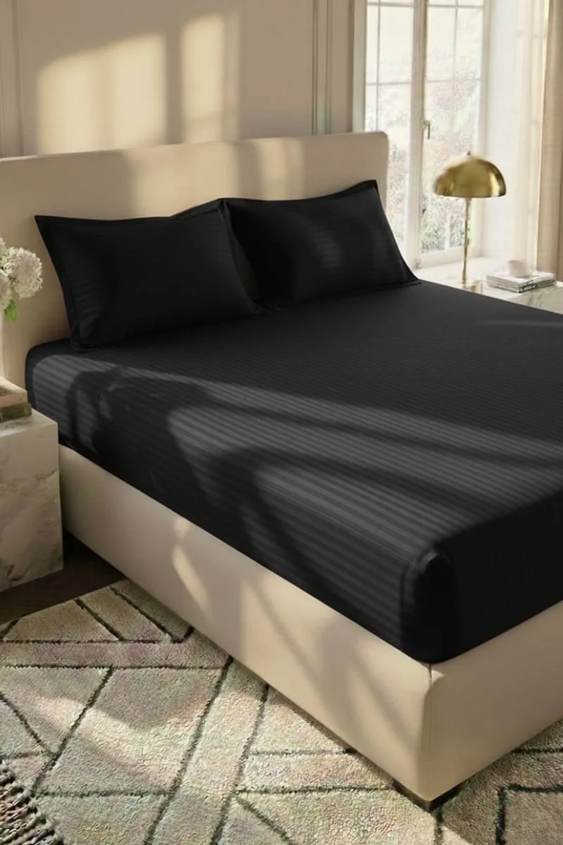 3 Pcs Micro Cotton Plain Double Bedsheet