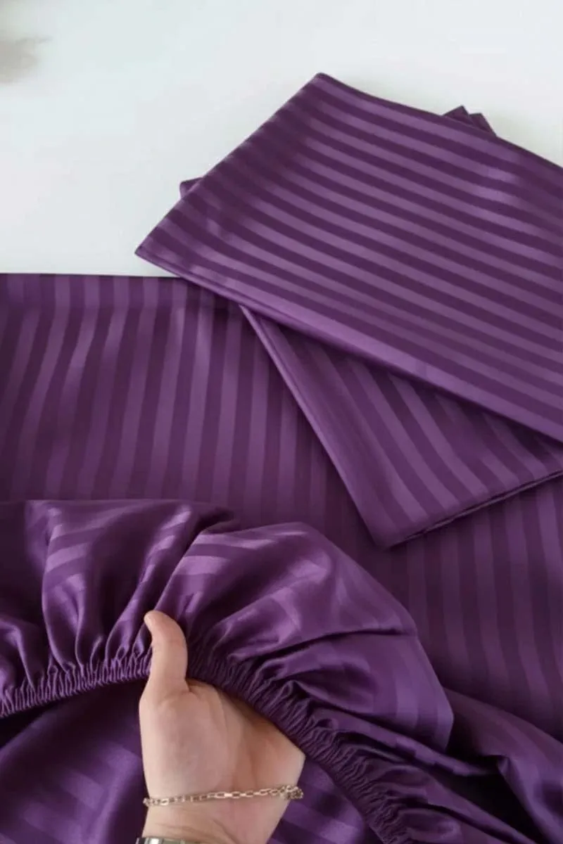 3 Pcs Micro Cotton Plain Double Bedsheet