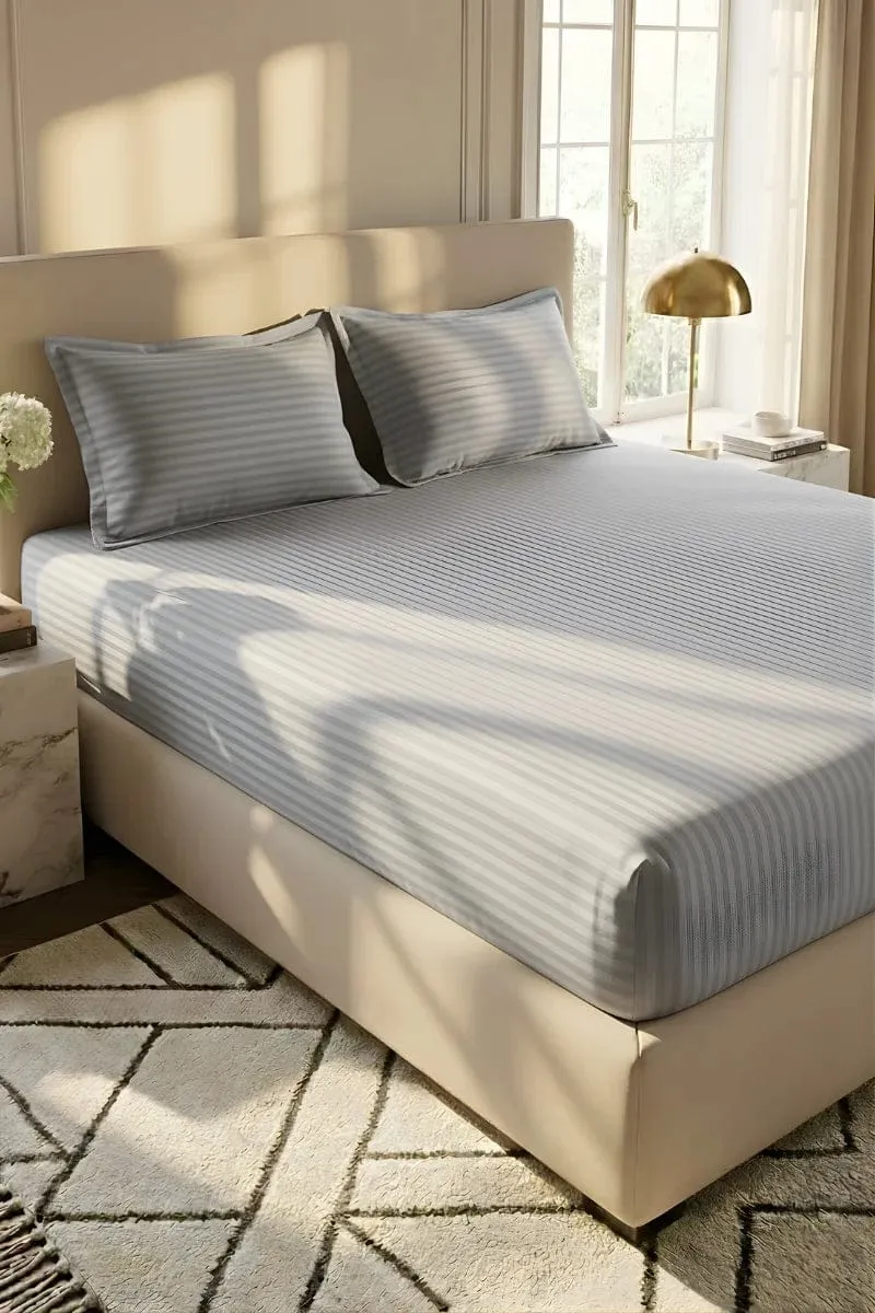 3 Pcs Micro Cotton Plain Double Bedsheet