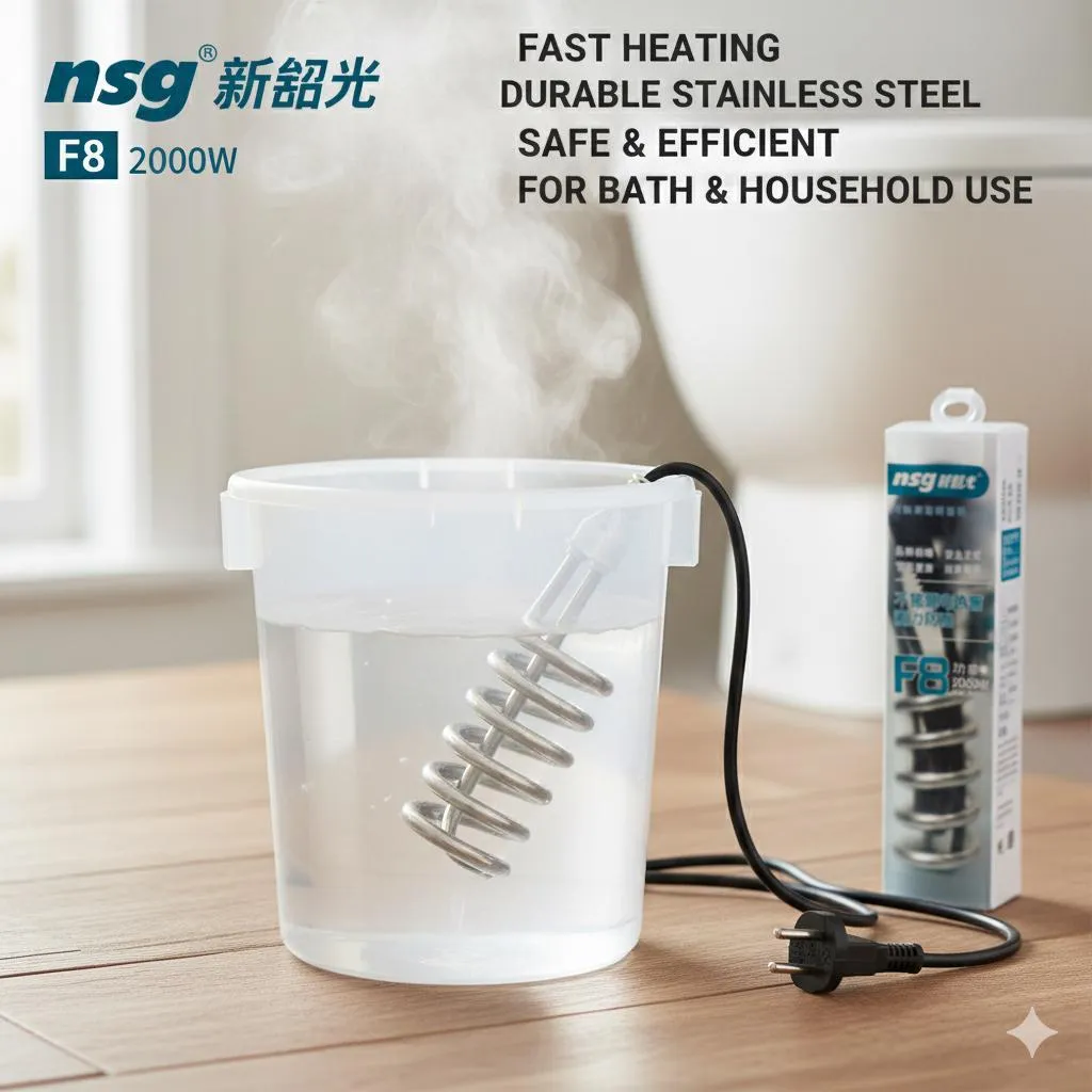 Electric Immersion Rod 1500W Stainless Steel Water Heater