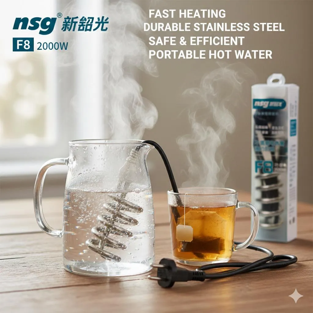 Electric Immersion Rod 1500W Stainless Steel Water Heater