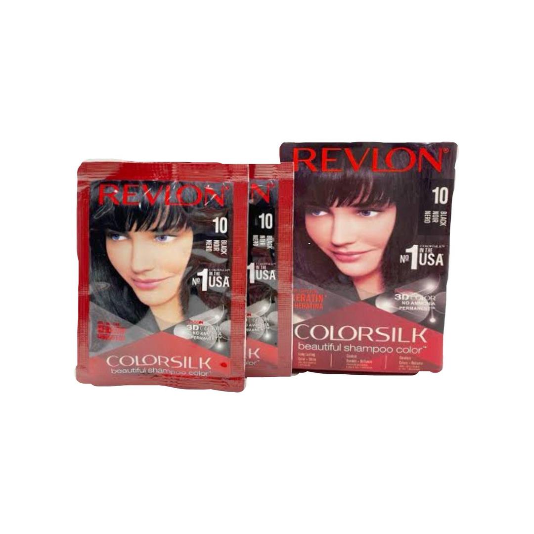 Revlon Colorsilk Hair Color Shampoo 10% Gray Coverage Black Brown