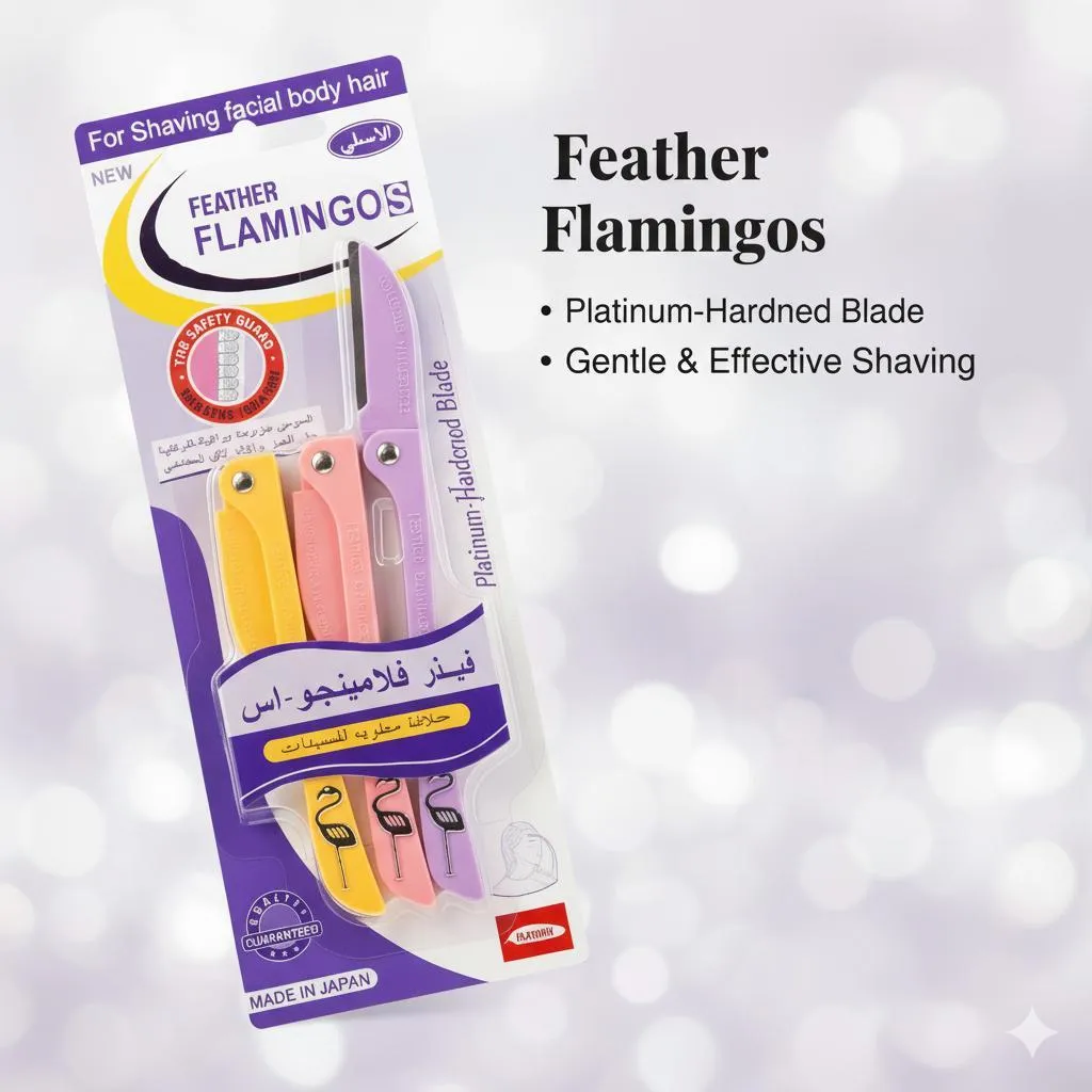 Feather Flamingos Face & Body Razor Pack of 3