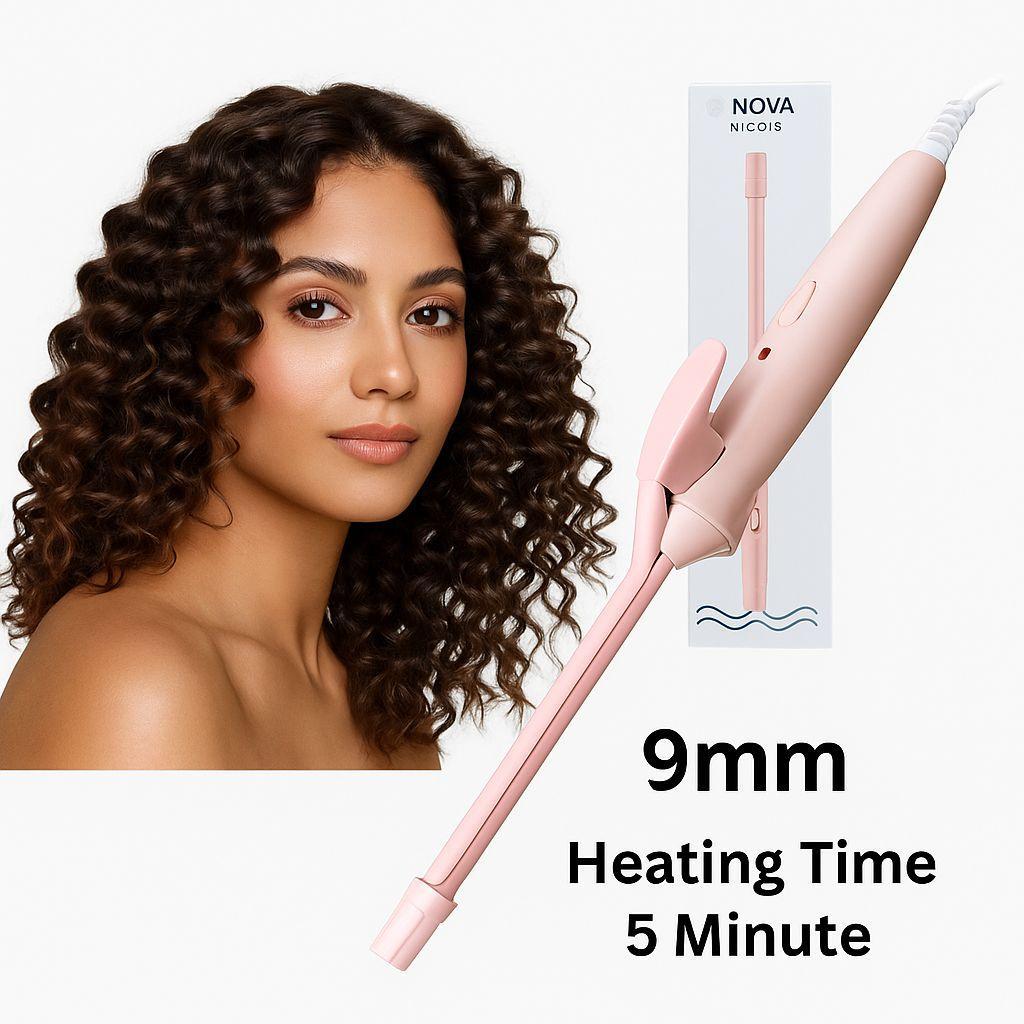Nova 9mm Hair Curler & Straightener Rose Gold 9mm