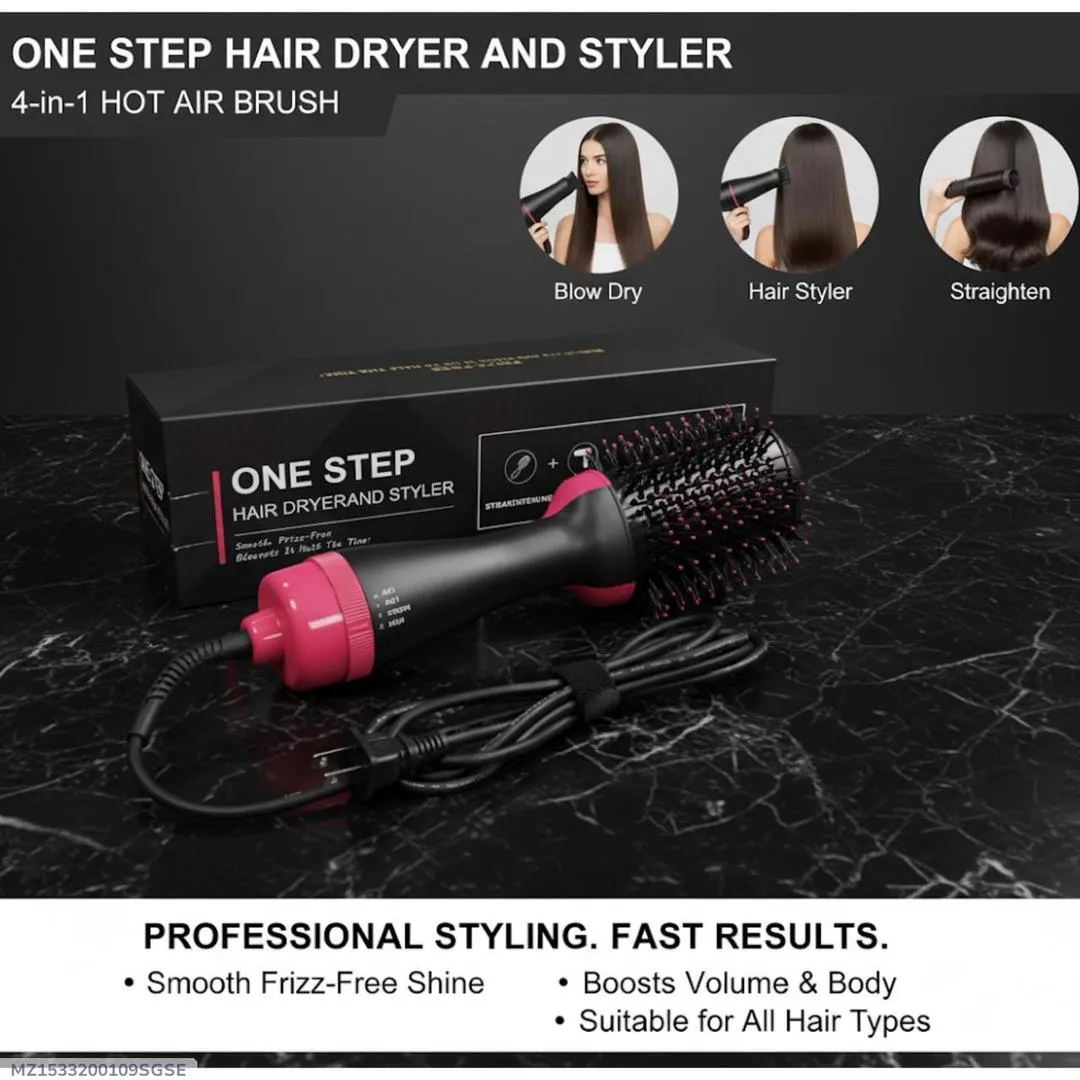 One Step Hair Dryer & Styler with Hot Air Brush