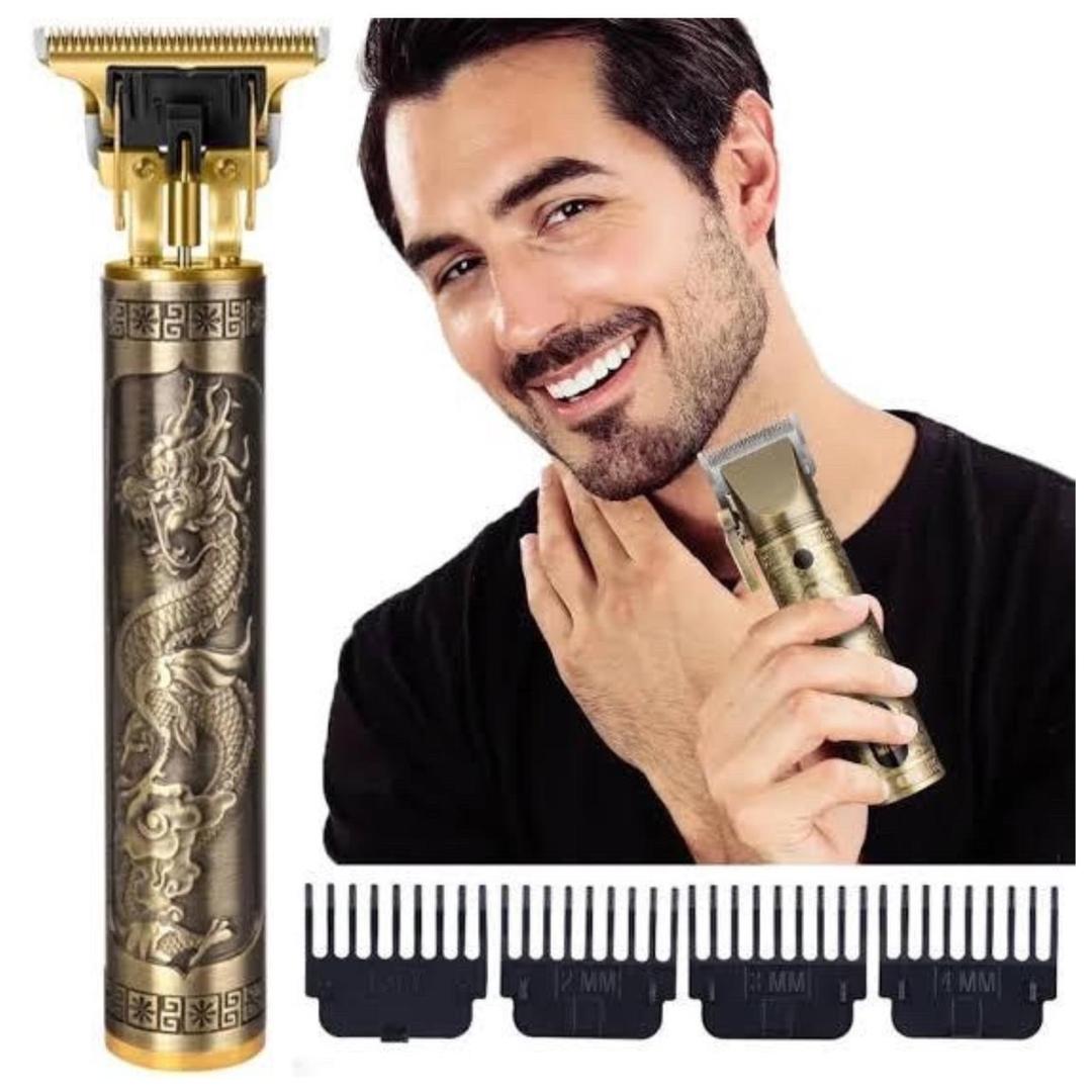 Vintage T9 Rechargeable Hair Trimmer Golden 4 Blades