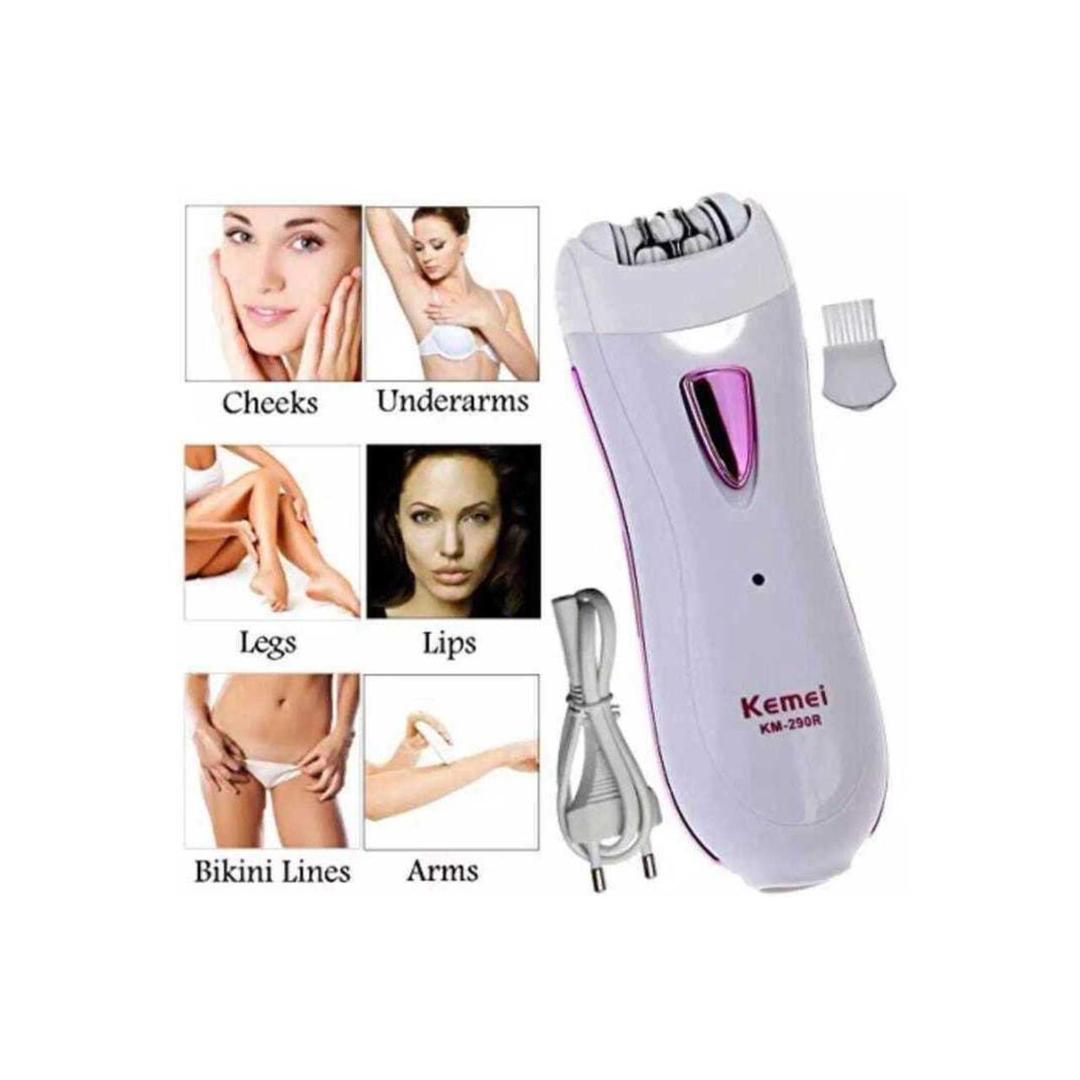Kemei Rechargeable Lady Hair Clipper Shaver White