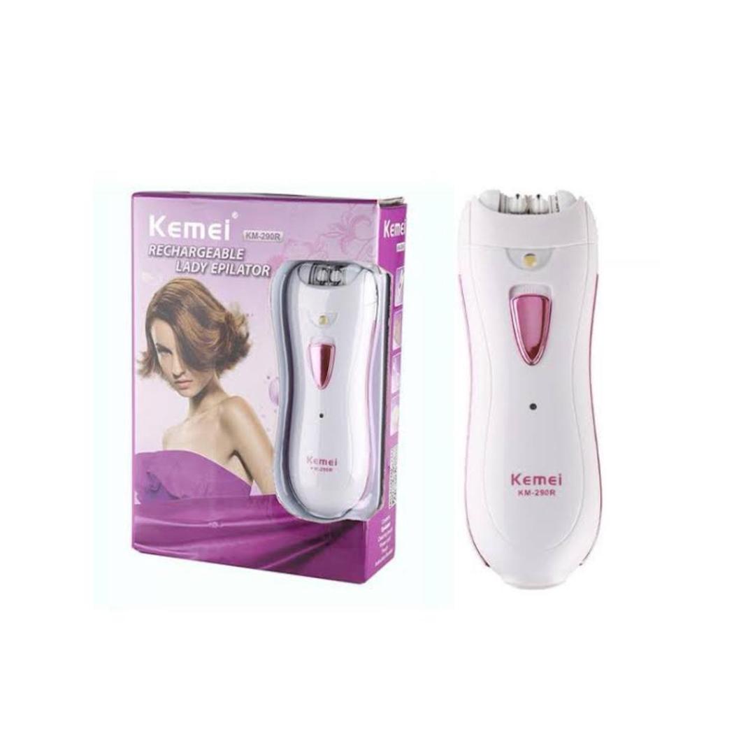 Kemei Rechargeable Lady Hair Clipper Shaver White