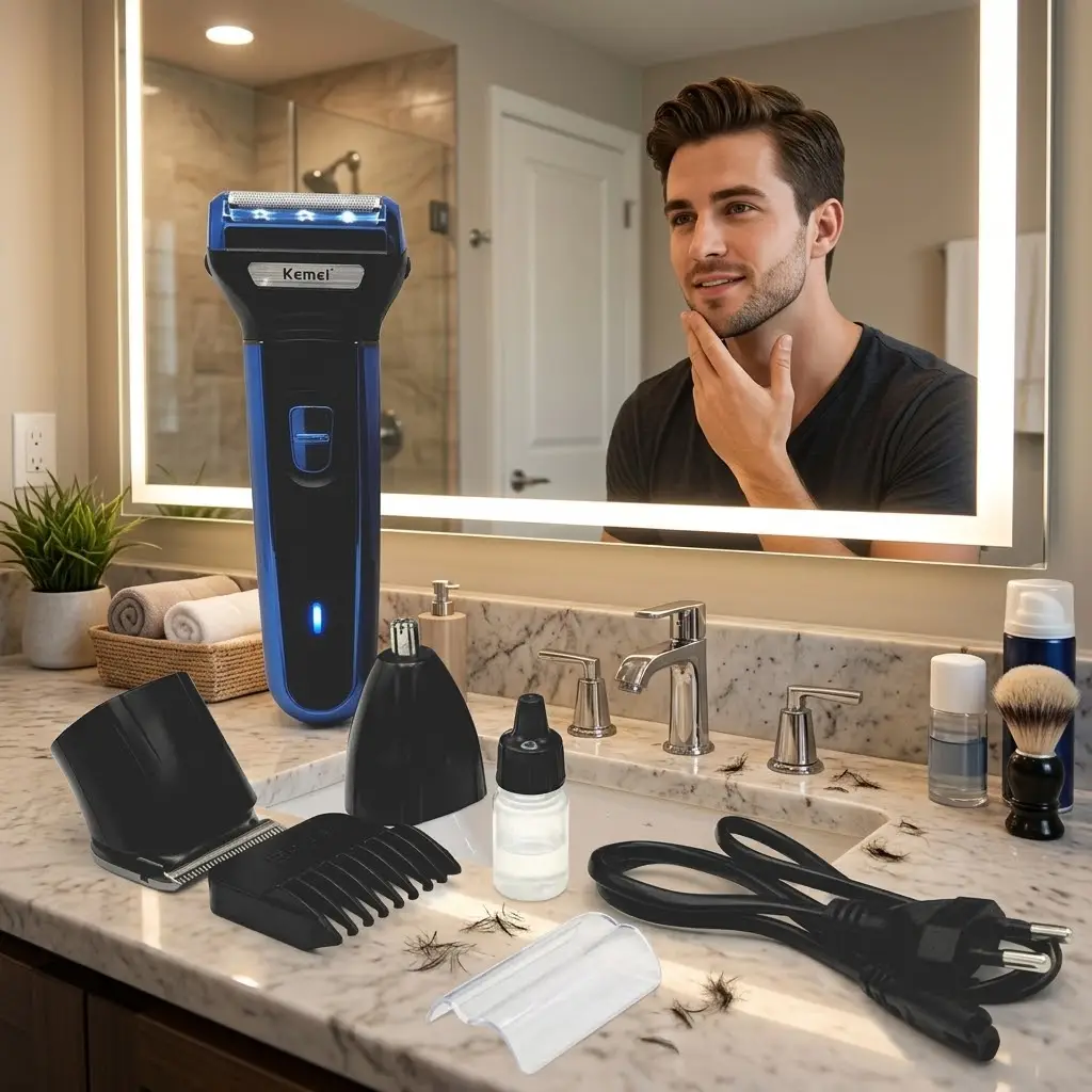 Kemei 3-in-1 Electric Shaver, Beard Trimmer  – KM-6332