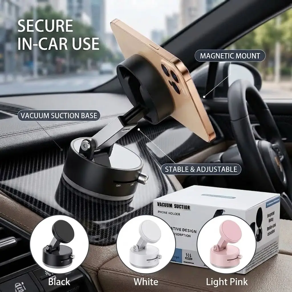 MagnaGrip Ultra-V2: Premium Vacuum Magnetic Phone Mount