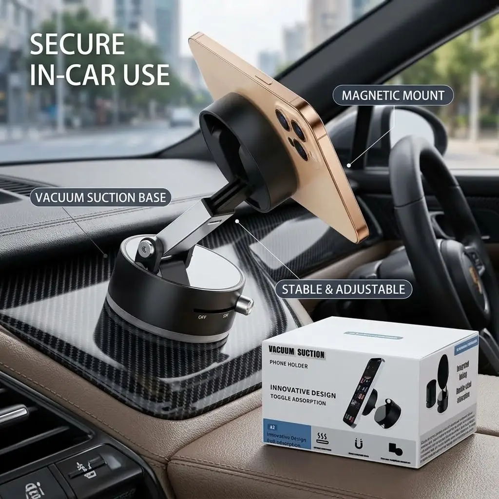 MagnaGrip Ultra-V2: Premium Vacuum Magnetic Phone Mount