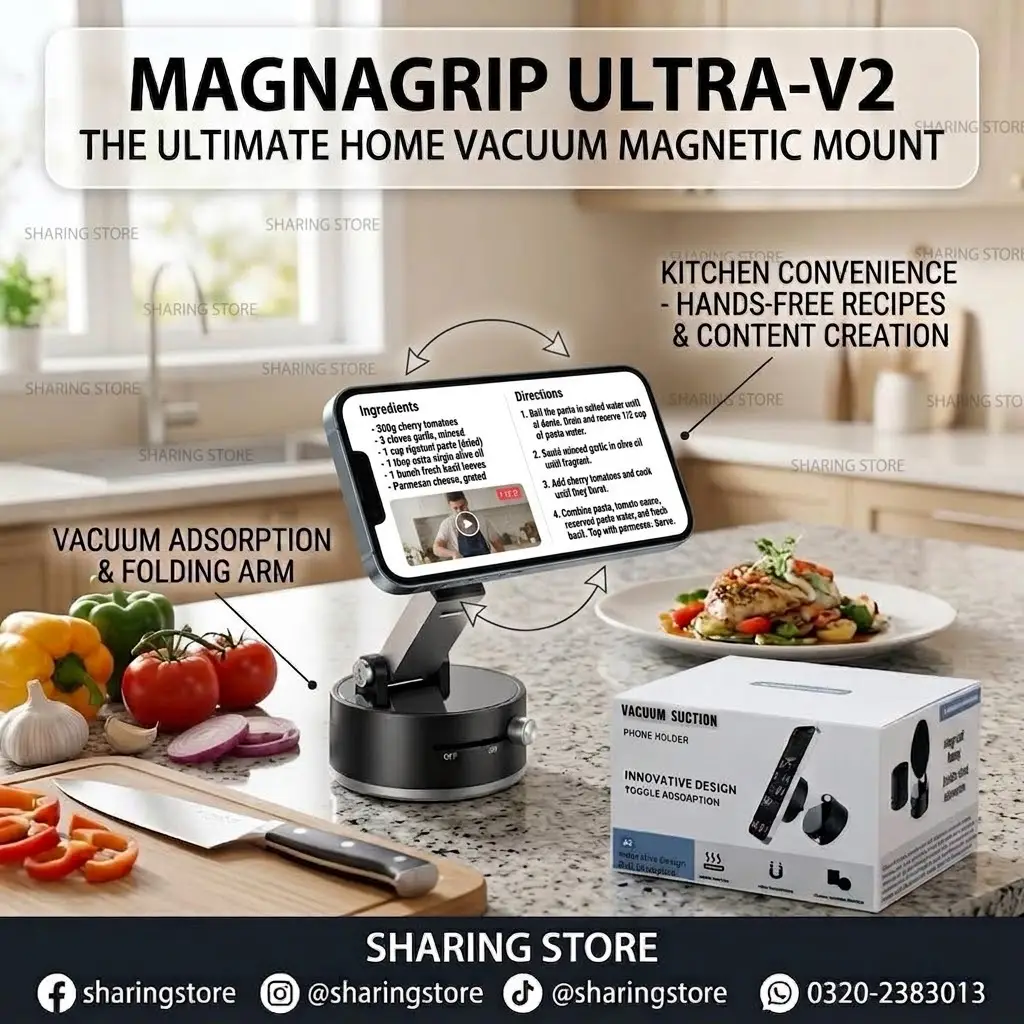 MagnaGrip Ultra-V2: Premium Vacuum Magnetic Phone Mount
