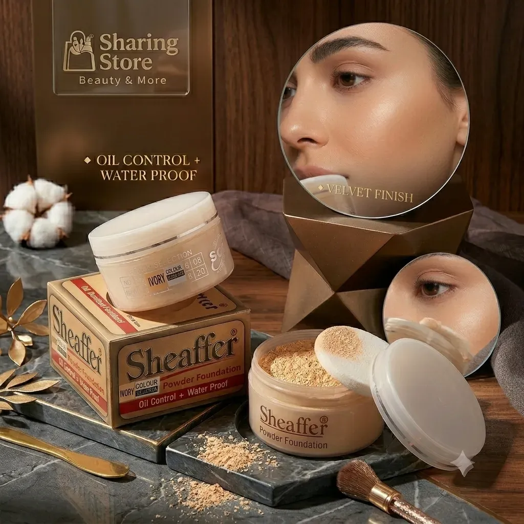 Sheaffer Powder Foundation – Waterproof & Oil Control Long-Lasting Face Makeup
