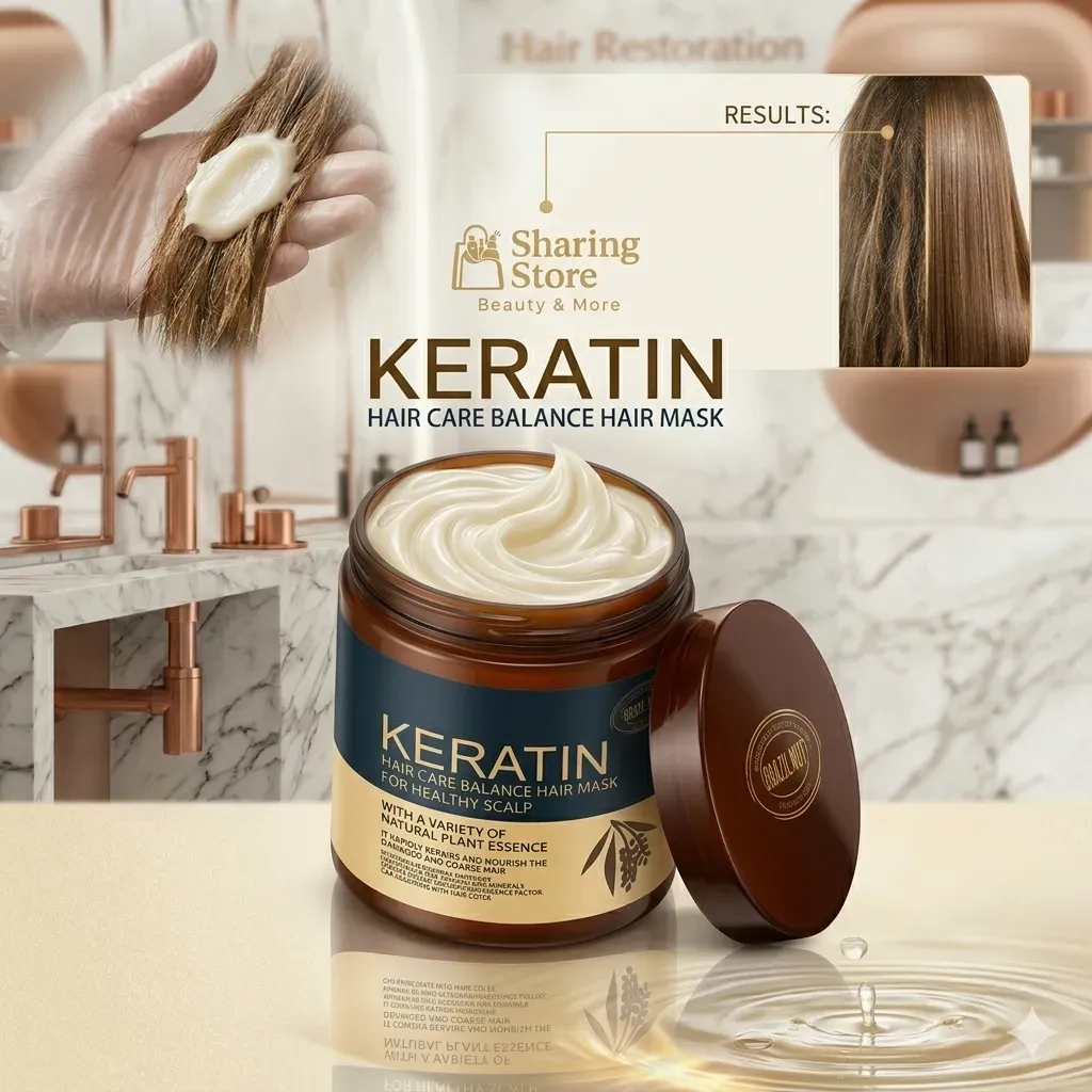 Keratin Hair Mask 50ml for All Hair Types - Frizz Control & Repair preview angle