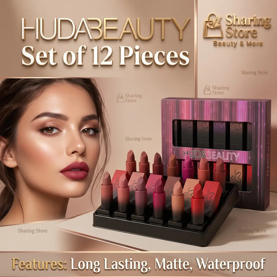 Huda Beauty Matte Lipstick Set (12-Piece Collection)