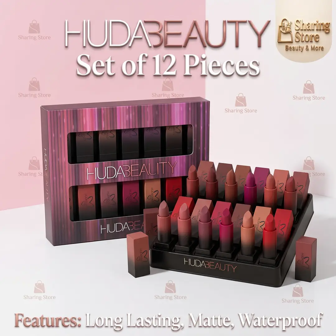 Huda Beauty Matte Lipstick Set (12-Piece Collection)