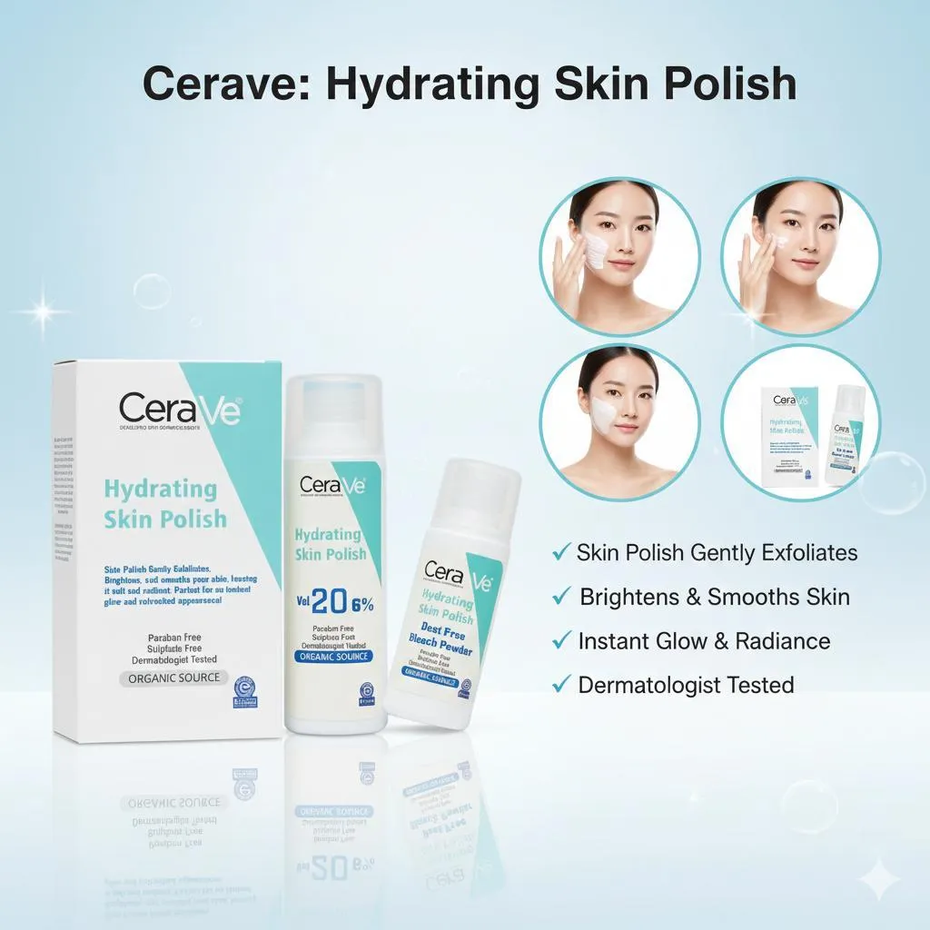 CeraVe Hydrating Skin Polish 20% Powder Whitening Brightening Exfoliator