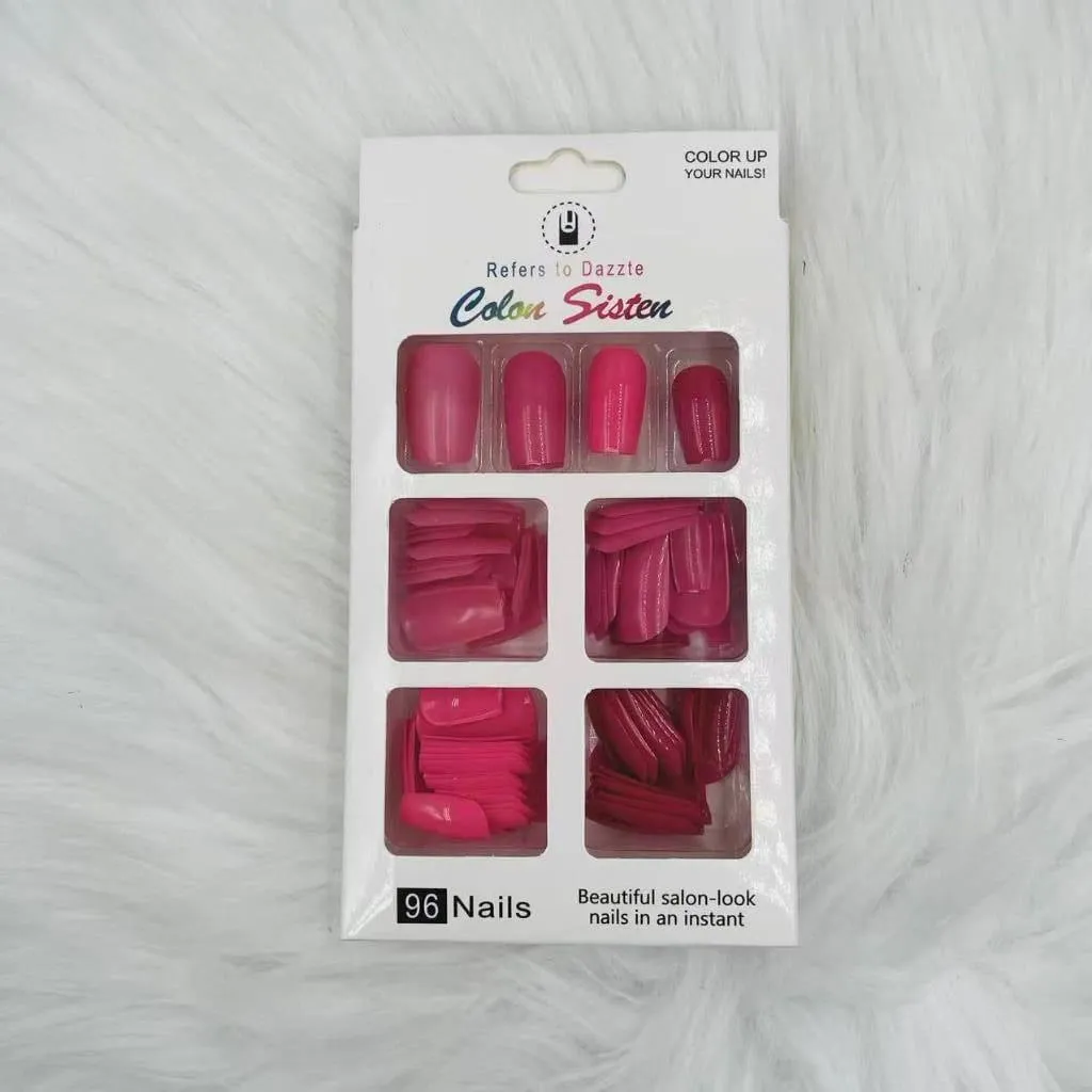 Acrylic Fake Nails Multicolor Smooth Coverage Pack of 1